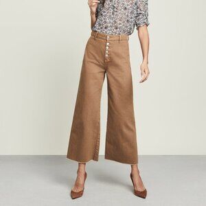 Veronica Beard Grant Wide Leg Jeans. Size 27 in Ochre.
